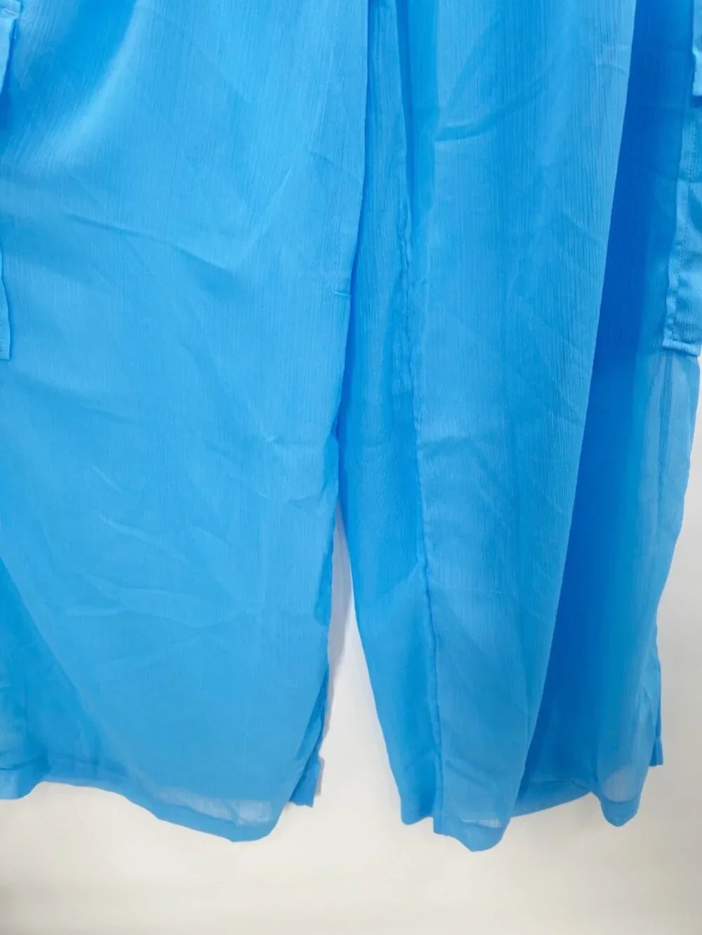 NEW Wild Fable Chiffon Swim Cover Up Cargo Pants - Blue - Size Small